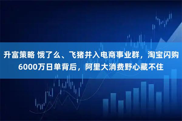 升富策略 饿了么、飞猪并入电商事业群，淘宝闪购6000万日单背后，阿里大消费野心藏不住